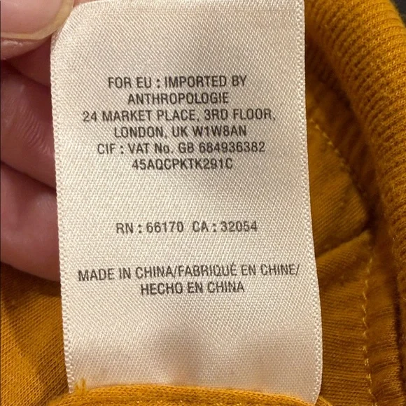 Saturday Sunday Anthropologie Mustard Yellow Quilted Boho Bomber Jacket Size L - Picture 8 of 9